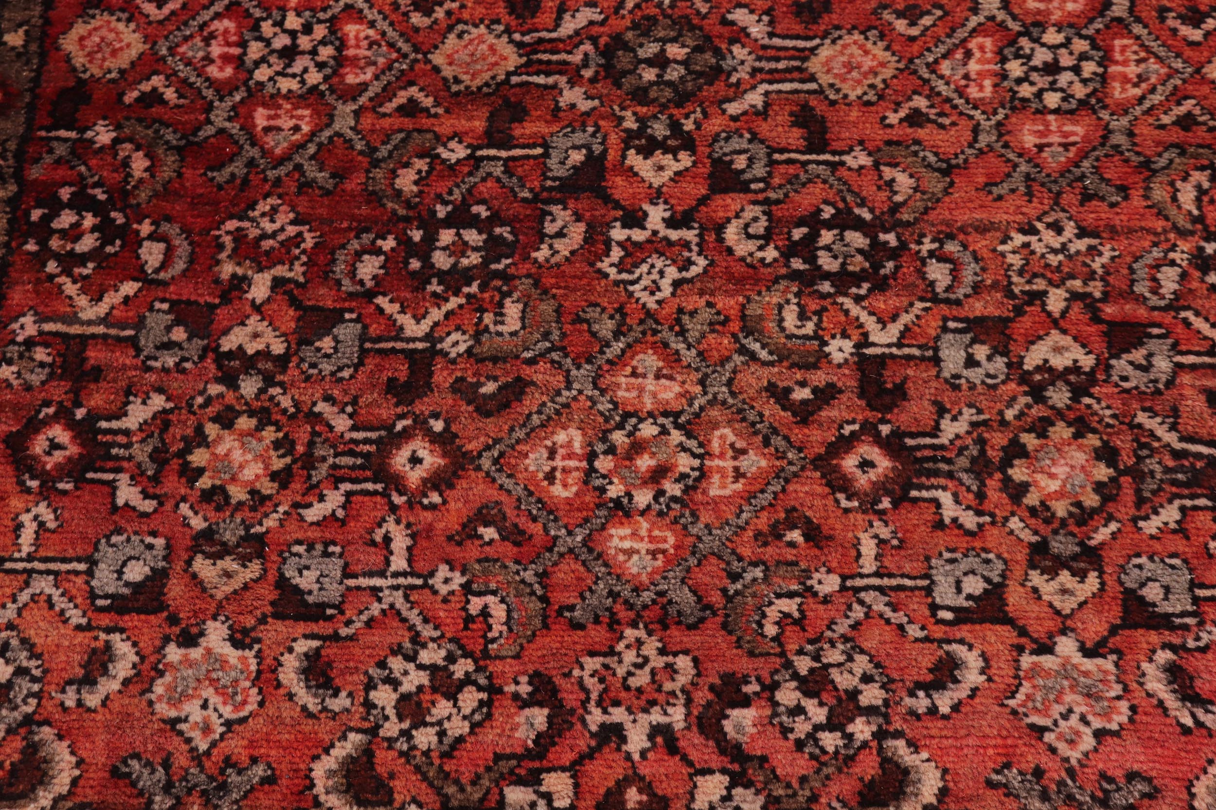 handmade Traditional Tabriz Red Brown Hand Knotted RUNNER 100% WOOL area rug 3 x 10