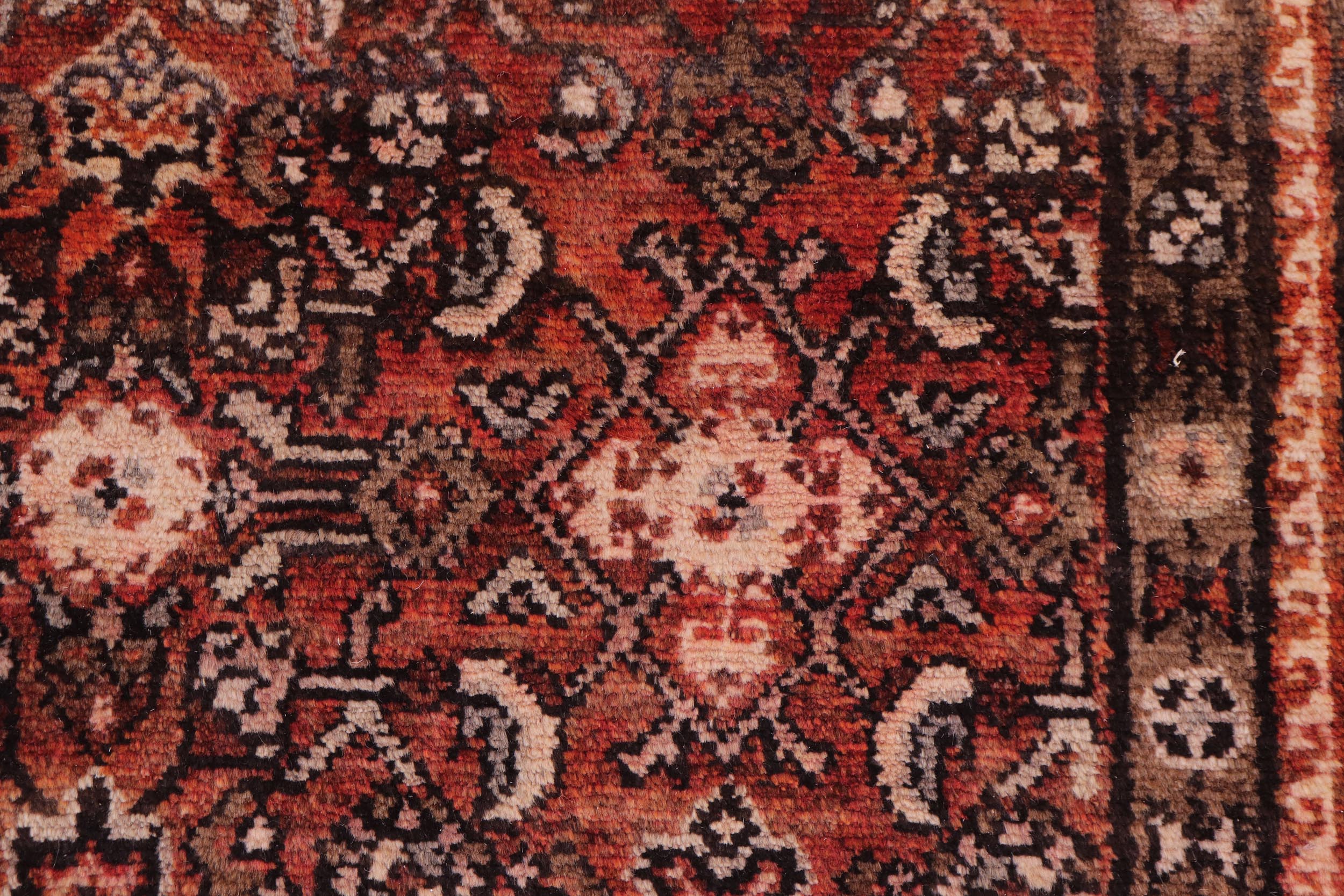 handmade Traditional Tabriz Red Brown Hand Knotted RUNNER 100% WOOL area rug 3 x 10