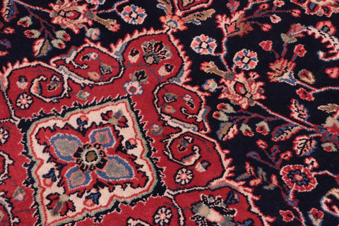 handmade Traditional Kashan Blue Red Hand Knotted RECTANGLE 100% WOOL area rug 4 x 6