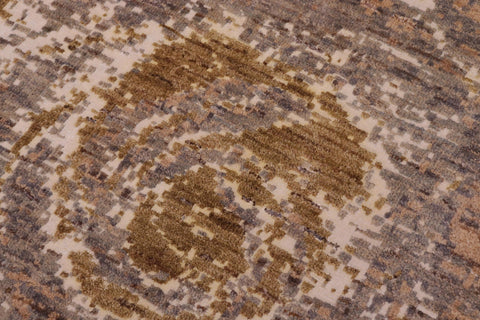 handmade Modern Modern Gray Brown Hand Knotted RECTANGLE WOOL&SILK area rug 8' x 10'