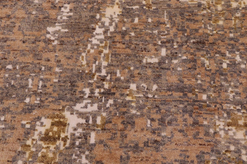 handmade Modern Modern Gray Brown Hand Knotted RECTANGLE WOOL&SILK area rug 8' x 10'