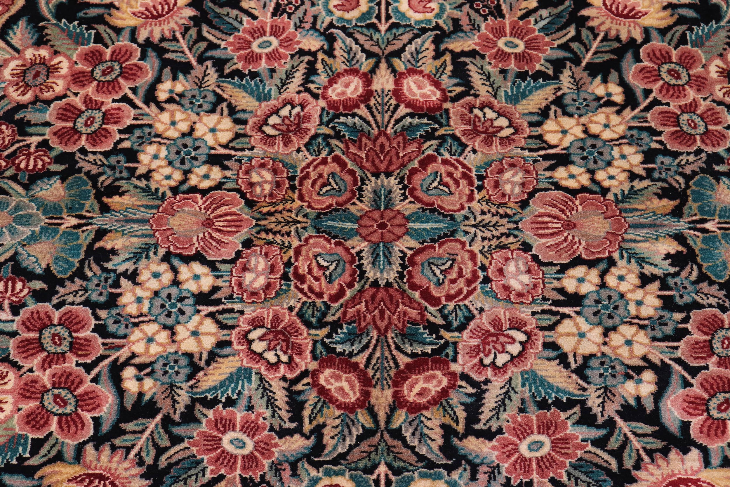 handmade Traditional Abusson Black Red Hand Knotted RECTANGLE 100% WOOL area rug 9x12