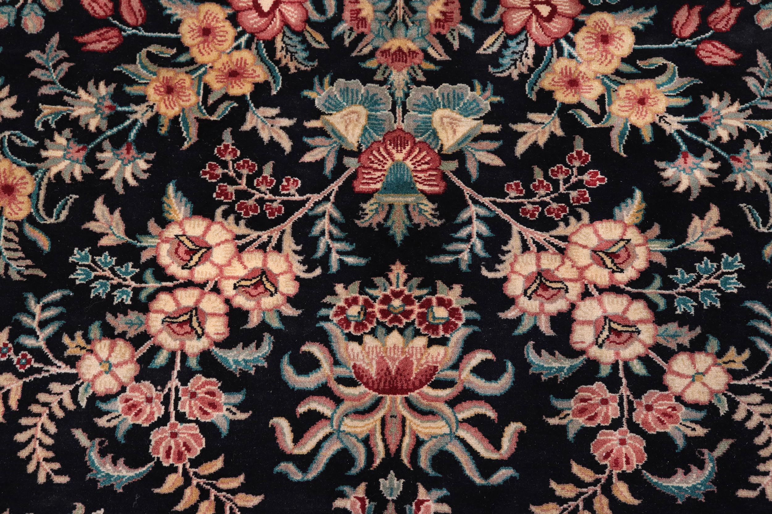 handmade Traditional Abusson Black Red Hand Knotted RECTANGLE 100% WOOL area rug 9x12