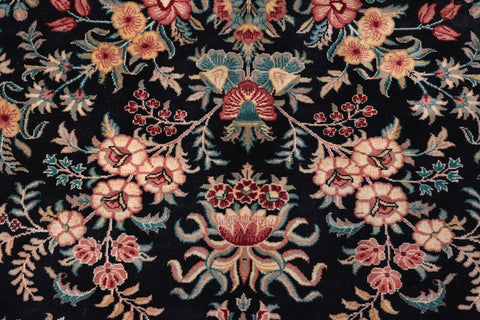 handmade Traditional Abusson Black Red Hand Knotted RECTANGLE 100% WOOL area rug 9x12