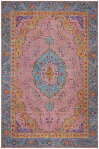 handmade Vintage Tabriz Pink Blue Hand Knotted RECTANGLE 100% WOOL area rug 9X12