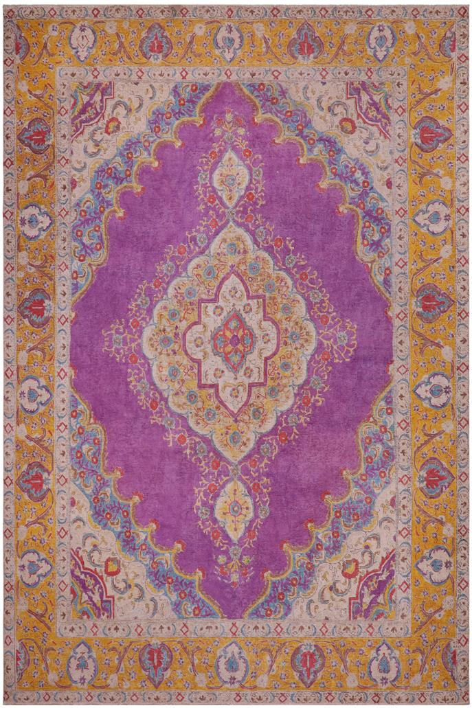 handmade Vintage Tabriz Light Purpl Yellow Hand Knotted RECTANGLE 100% WOOL area rug 9X12