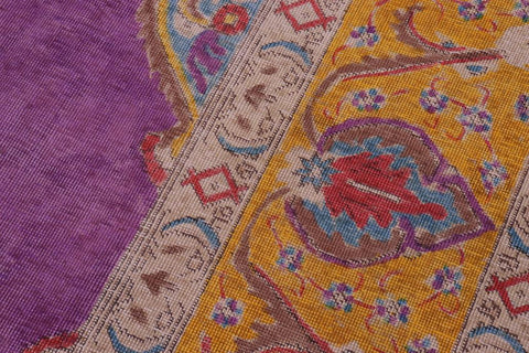 handmade Vintage Tabriz Light Purpl Yellow Hand Knotted RECTANGLE 100% WOOL area rug 9X12