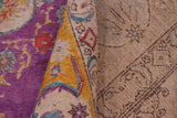 handmade Vintage Tabriz Light Purpl Yellow Hand Knotted RECTANGLE 100% WOOL area rug 9 x 12