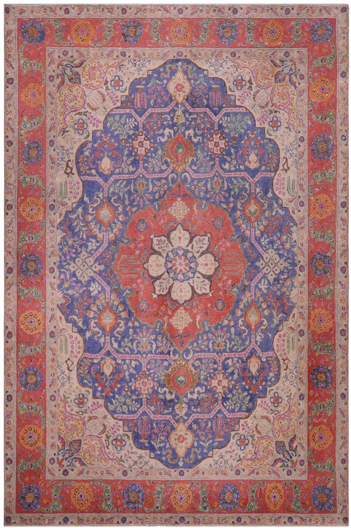 handmade Vintage Tabriz Blue Red Hand Knotted RECTANGLE 100% WOOL area rug 9X13