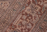 handmade Vintage Tabriz Blue Brown Hand Knotted RECTANGLE 100% WOOL area rug 8 x 11