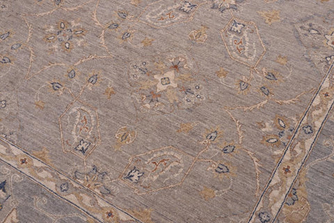 handmade Traditional Kafkaz Gray Blue Hand Knotted RECTANGLE 100% WOOL area rug 12X15