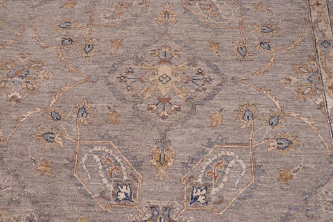 handmade Traditional Kafkaz Gray Blue Hand Knotted RECTANGLE 100% WOOL area rug 12X15