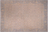 Eclectic Ziegler Booth Gray/Blue Hand-Knotted Wool Rug - 12'0'' x 14'10''