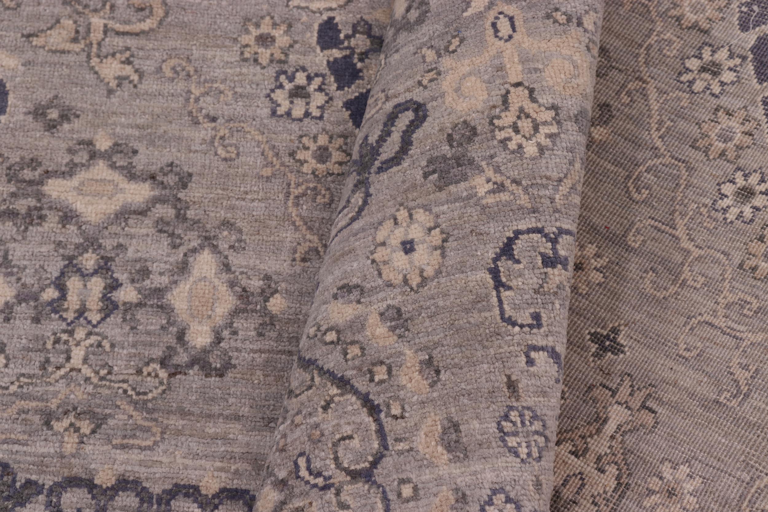 handmade Modern Modern Blue Beige Hand Knotted RECTANGLE 100% WOOL area rug 10' x 14'