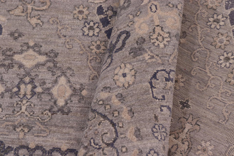 handmade Modern Modern Blue Beige Hand Knotted RECTANGLE 100% WOOL area rug 10' x 14'