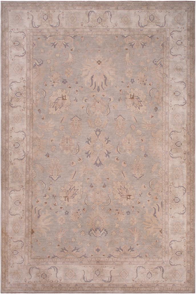 handmade Traditional Kafkaz Gray Tan Hand Knotted RECTANGLE 100% WOOL area rug 12X18