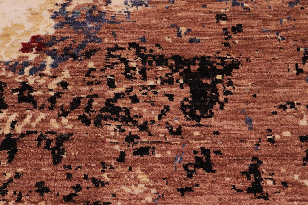 handmade Modern Modern Red Blue Hand Knotted RECTANGLE WOOL&SILK area rug 8X10