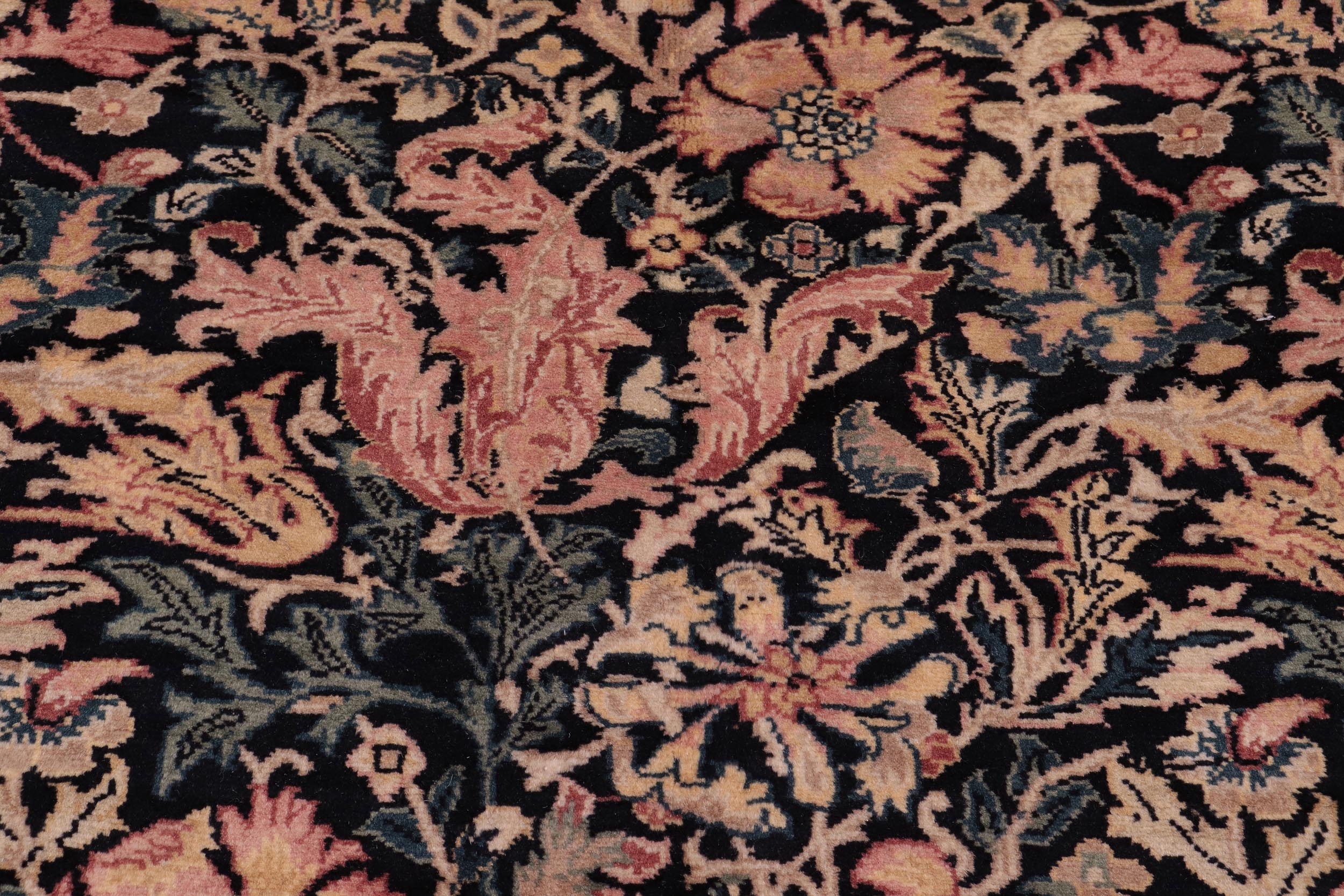 handmade Transitional Gulshanayub Black Red Hand Knotted RECTANGLE 100% WOOL area rug 9' x 12'