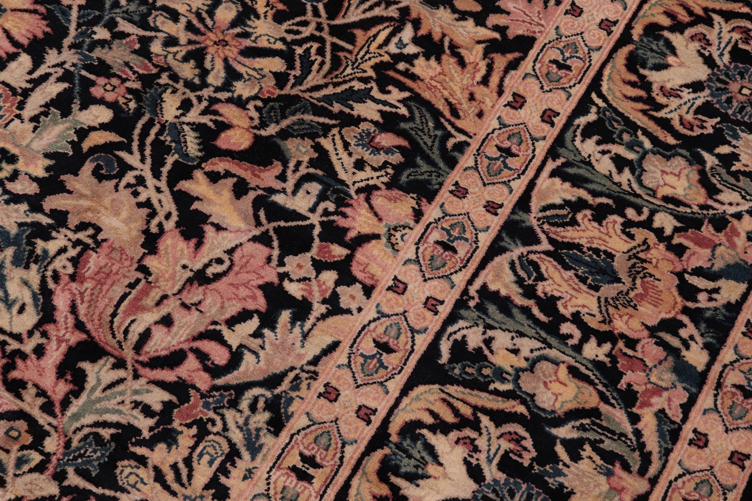 handmade Transitional Gulshanayub Black Red Hand Knotted RECTANGLE 100% WOOL area rug 9' x 12'