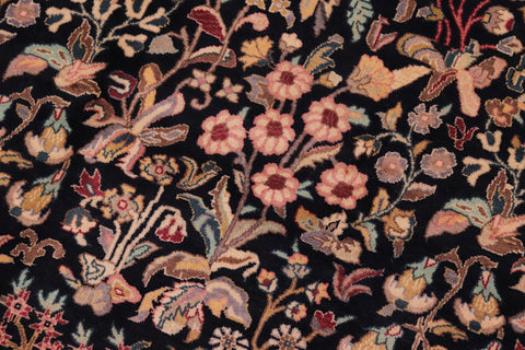 handmade Transitional Gulshan Black Black Hand Knotted RECTANGLE 100% WOOL area rug 9x12