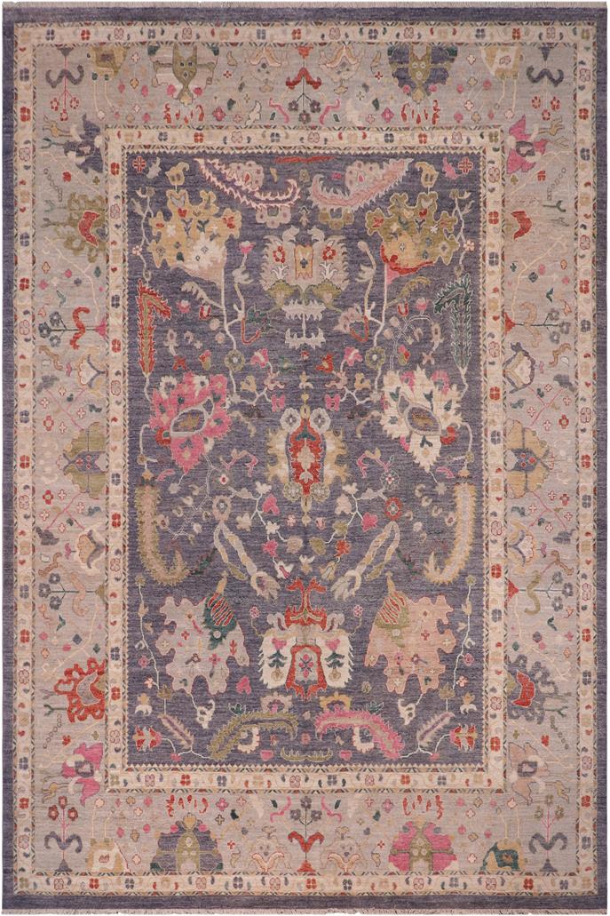 handmade Traditional Oushak Gray Beige Hand Knotted RECTANGLE 100% WOOL area rug 12X15