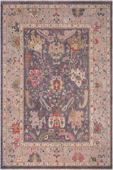 handmade Traditional Oushak Gray Beige Hand Knotted RECTANGLE 100% WOOL area rug 12X15