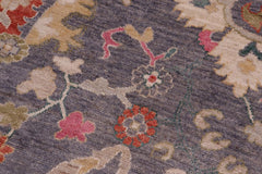 handmade Traditional Oushak Gray Beige Hand Knotted RECTANGLE 100% WOOL area rug 12X15