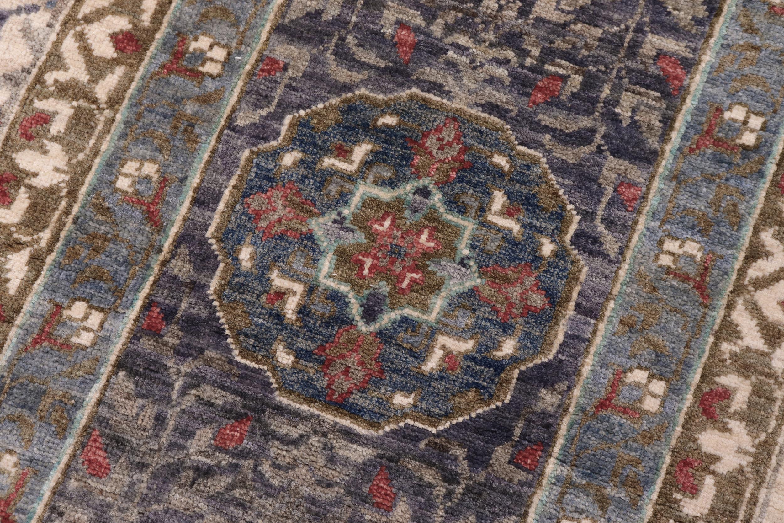 handmade Geometric Mamluk Beige Gray Hand Knotted RECTANGLE 100% WOOL area rug 12 x 16
