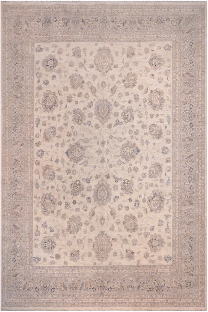 handmade Traditional Kafkaz Beige Tan Hand Knotted RECTANGLE 100% WOOL area rug 12X15