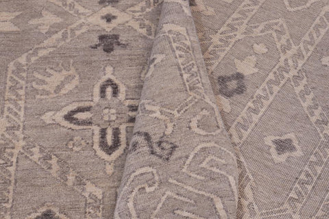 handmade Traditional Kafkaz Blue Tan Hand Knotted RECTANGLE 100% WOOL area rug 12X15