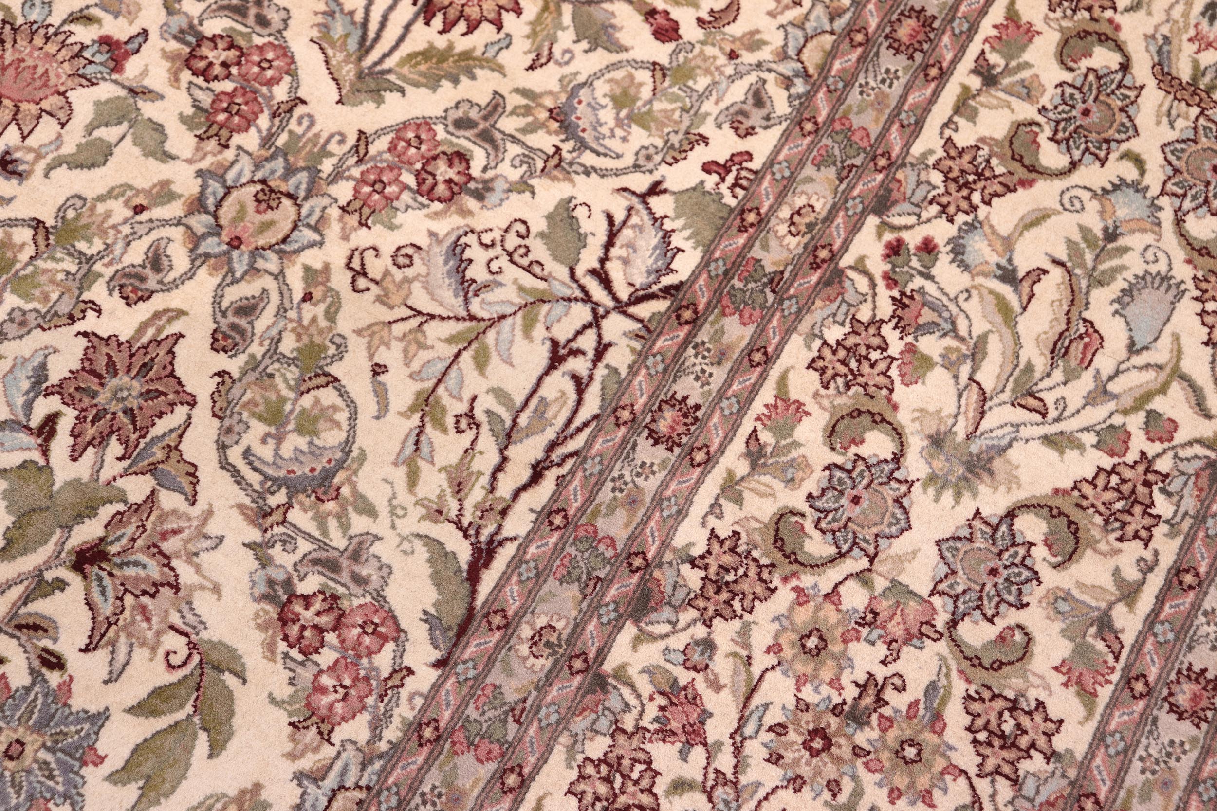 handmade Transitional Nadeem Ivory Ivory Hand Knotted RECTANGLE 100% WOOL area rug 9x12