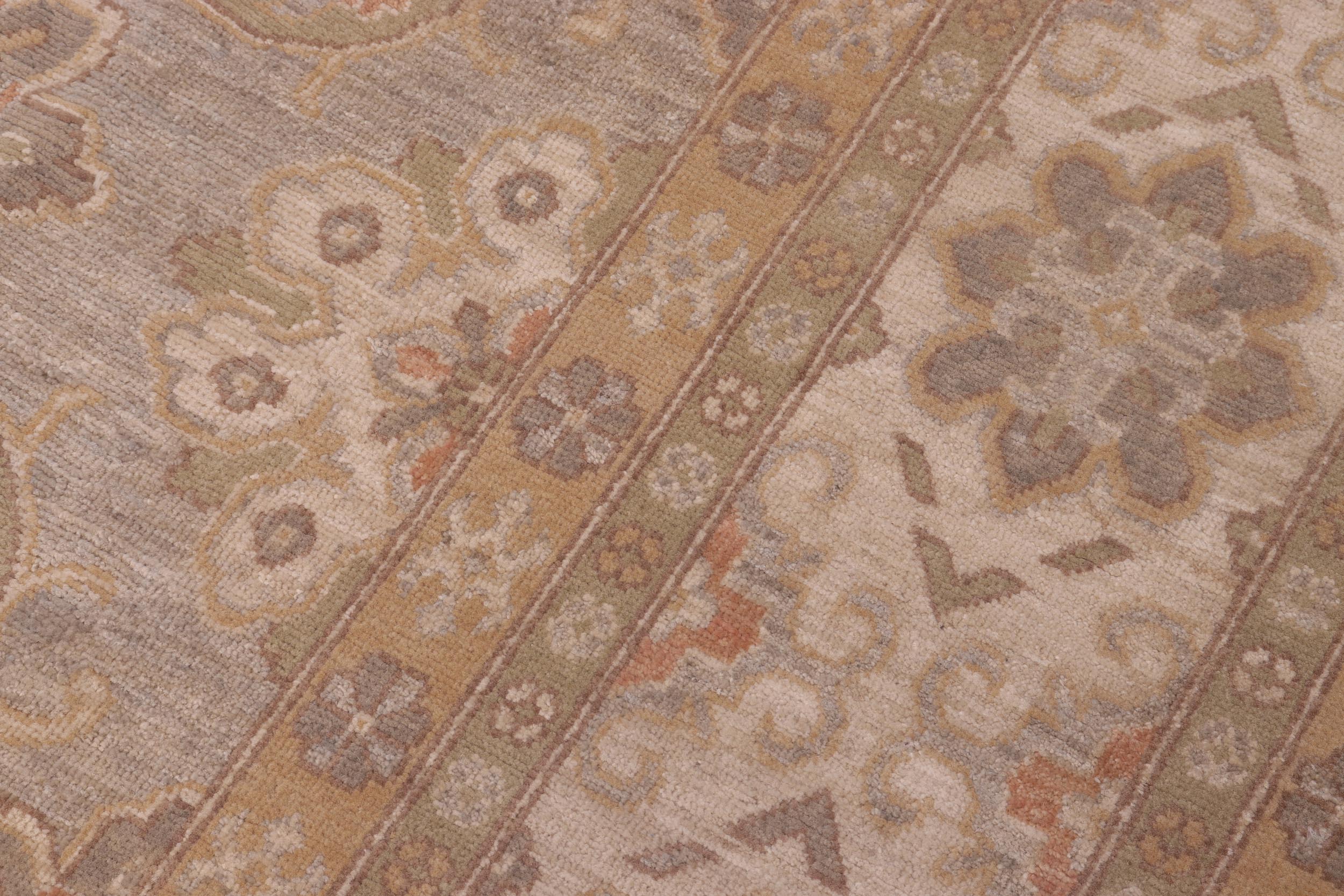 handmade Transitional Kafkaz Gray Beige Hand Knotted RECTANGLE 100% WOOL area rug 10' x 14'