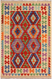Southwestern Turkish Kilim Alondra Hand-Woven Wool Rug - 3'4'' x 5'0''