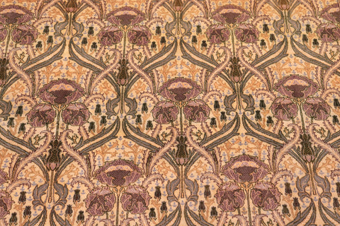 handmade Transitional Hamjolie Gold Lt. Green Hand Knotted RECTANGLE 100% WOOL area rug 9x12