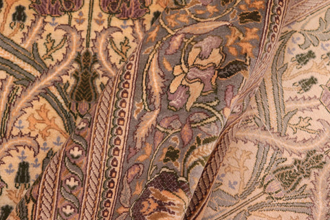 handmade Transitional Hamjolie Gold Lt. Green Hand Knotted RECTANGLE 100% WOOL area rug 9x12