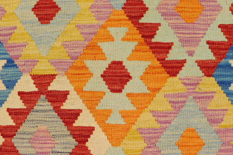 handmade Geometric Kilim Red Blue Hand-Woven RECTANGLE 100% WOOL area rug 4 x 6