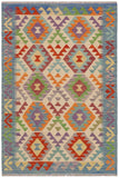 Rustic Turkish Kilim Ellis Hand-Woven Wool Rug - 3'4'' x 4'10''