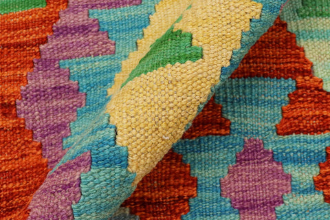 handmade Geometric Kilim Rust Beige Hand-Woven RECTANGLE 100% WOOL area rug 4 x 6