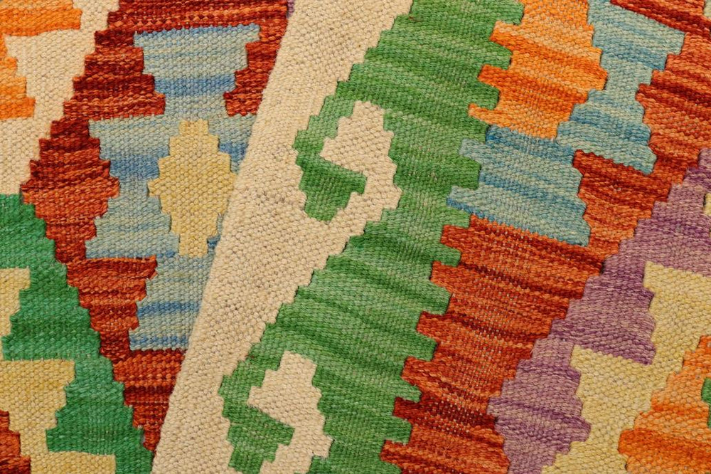 Flat Weave Kilim Antique Navaho Vintage handmade Geometric Kilim Rust Beige Hand-Woven Rectangle 100% Wool Area Rug 4x6 