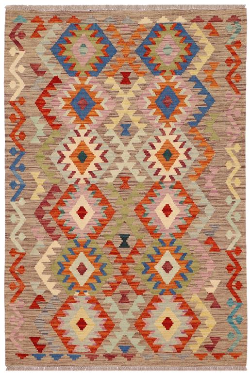 Flat Weave Kilim Antique Navaho Vintage handmade Geometric Kilim Purple Rust Hand-Woven Rectangle 100% Wool Area Rug 3x5 