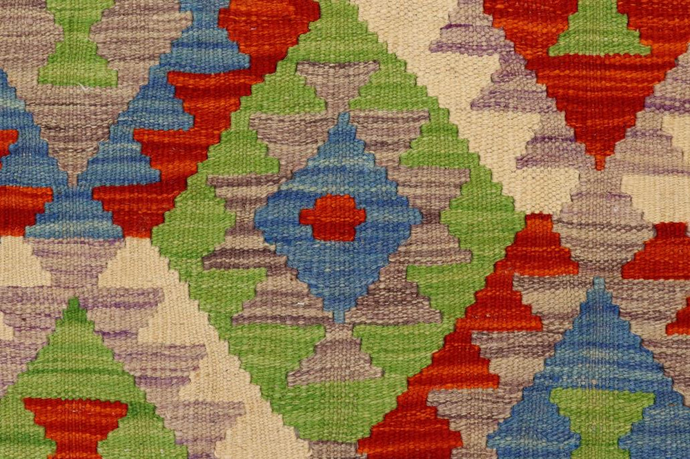 Flat Weave Kilim Antique Navaho Vintage handmade Geometric Kilim Rust Beige Hand-Woven Rectangle 100% Wool Area Rug 4x5 
