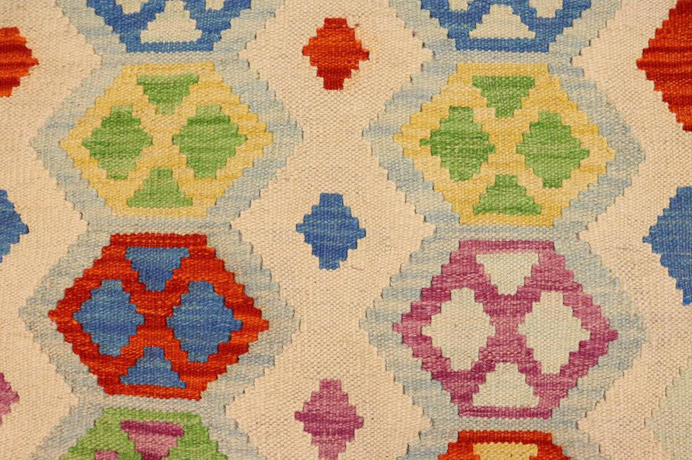 Flat Weave Kilim Antique Navaho Vintage handmade Geometric Kilim Beige Rust Hand-Woven Rectangle 100% Wool Area Rug 4x6 