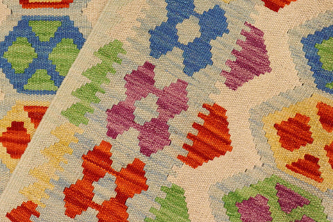 handmade Geometric Kilim Beige Rust Hand-Woven RECTANGLE 100% WOOL area rug 4 x 6