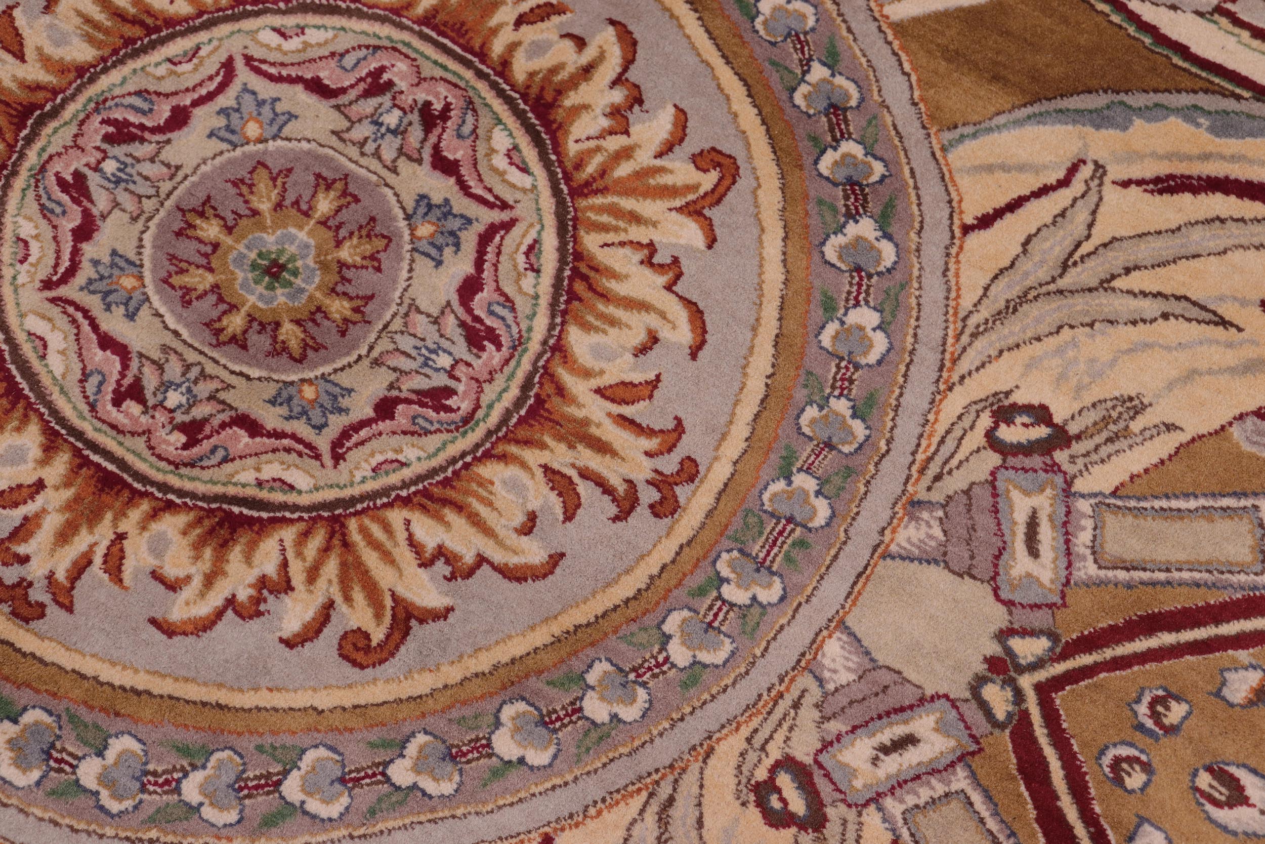 handmade Traditional Firdous Brown Brown Hand Knotted RECTANGLE 100% WOOL area rug 9x12