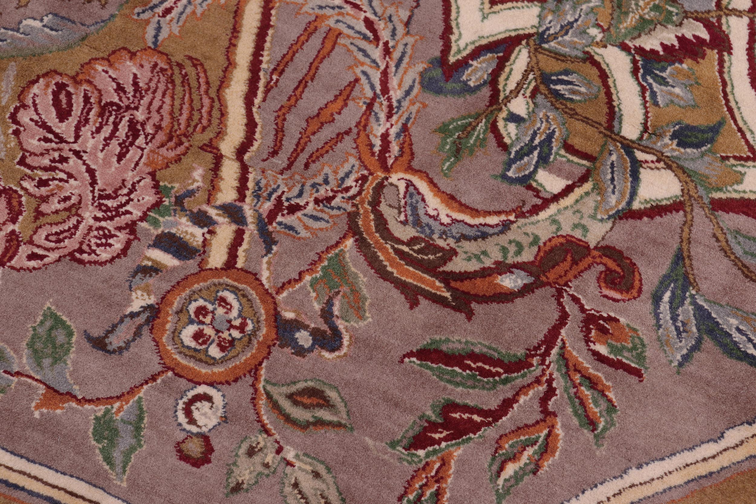 handmade Traditional Firdous Brown Brown Hand Knotted RECTANGLE 100% WOOL area rug 9x12