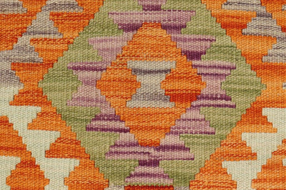 Flat Weave Kilim Antique Navaho Vintage handmade Geometric Kilim Rust Blue Hand-Woven Rectangle 100% Wool Area Rug 2x3 