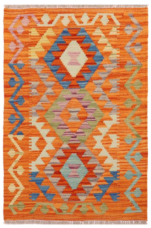 Flat Weave Kilim Antique Navaho Vintage handmade Geometric Kilim Rust Blue Hand-Woven Rectangle 100% Wool Area Rug 2x3 