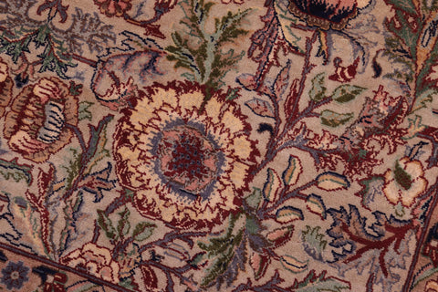 handmade Transitional Rosheen Taupe Pink Hand Knotted RECTANGLE 100% WOOL area rug 9x13