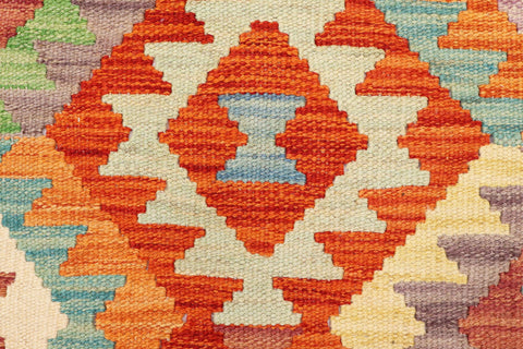 handmade Geometric Kilim Rust Beige Hand-Woven RECTANGLE 100% WOOL area rug 4 x 6