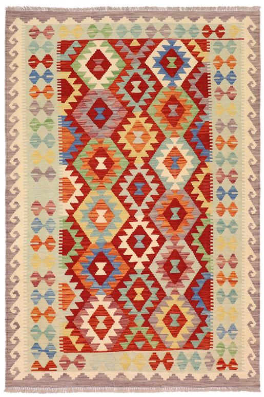 Flat Weave Kilim Antique Navaho Vintage handmade Geometric Kilim Rust Blue Hand-Woven Rectangle 100% Wool Area Rug 4x6 